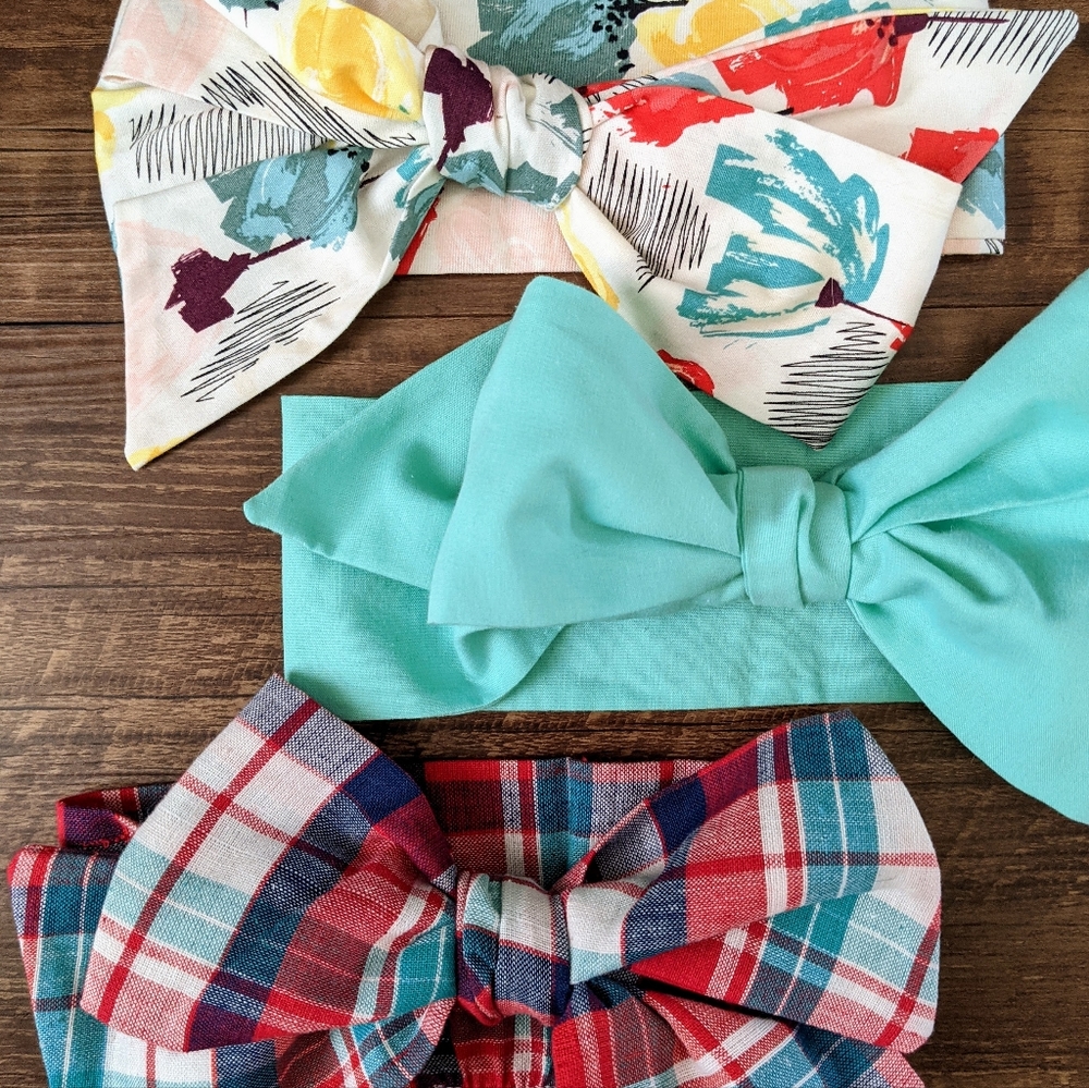 Set of 3 Baby Toddler Headwrap Bows